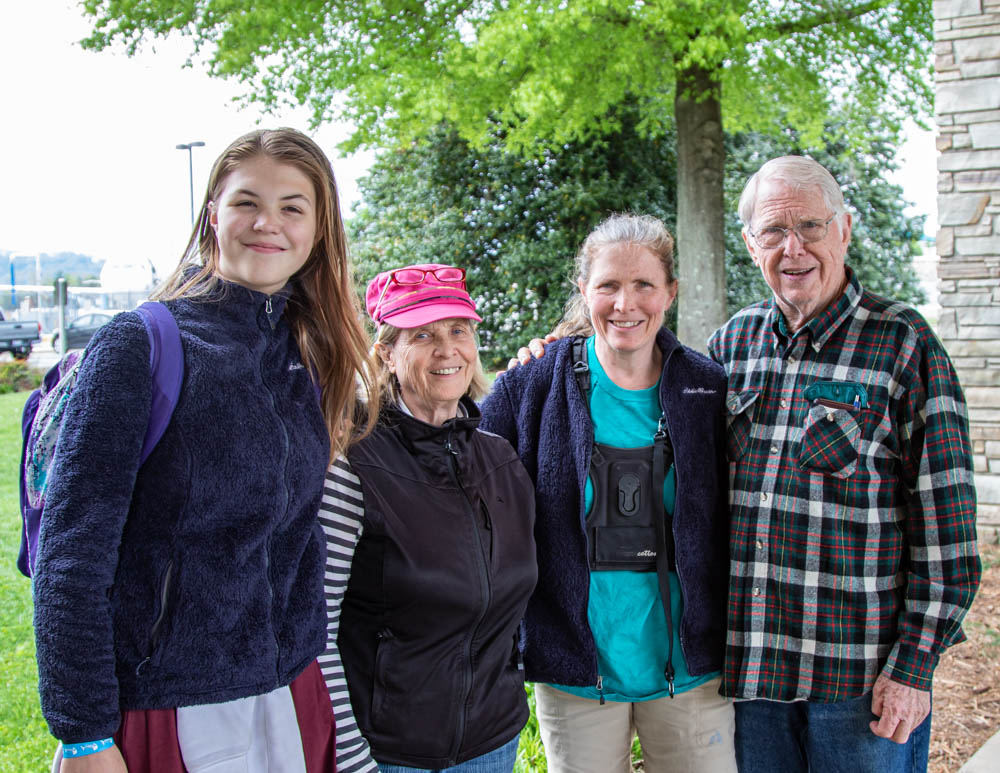 Practicing Gratitude: Connections with family. Author with her daughter and parents in Asheville, NC April 2019.