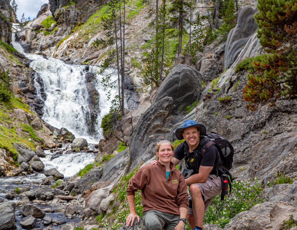 The author and her husband in Yellowstone National Park. Photo by B. Schurman.