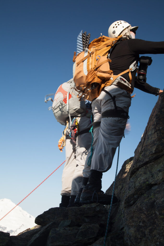 We're going up THAT? If you notice a bodily sensation indicating fear, such as "sewing machine leg" on a rock climb, STOP, tell yourself there is no tiger nearby, take three deep breaths, and try again. You got this.