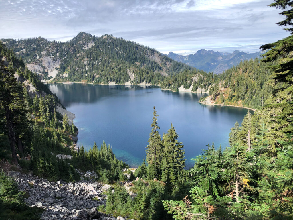 A final look at Snow Lake before we crested the pass and headed back to the car. Sometimes the path is more easily identified by looking backward than forward. May my daughter find a map forward to make looking back more fun.