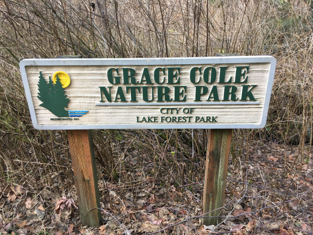One of my mistakes was assuming Grace Cole Nature Park was in Shoreline. If I'd known it was considered part of Lake Forest Park, or if I'd looked more closely at the access roads, we probably would have driven.