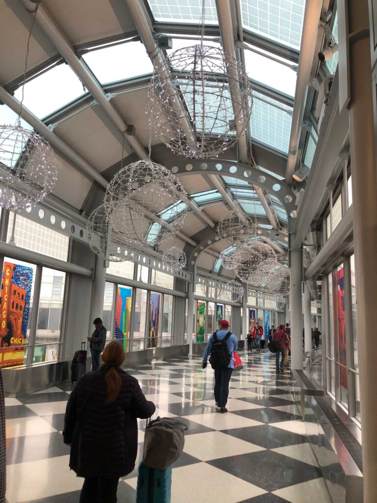 A shot of artwork at Chicago's O'Hare Airport en route from gate D4 to C31. It's an intimidating airport but next time I get stuck there I plan to explore it more fully.