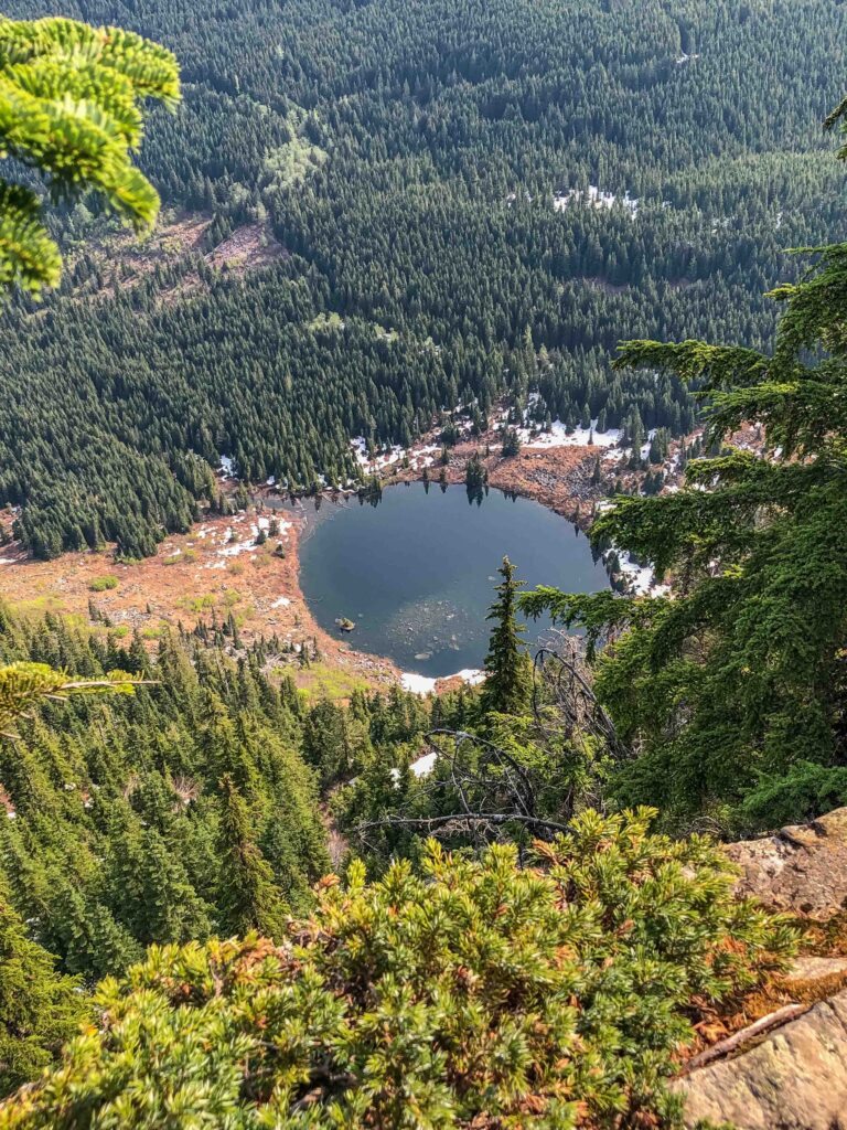 Granite Lake is due north of Dirty Harry's Peak.