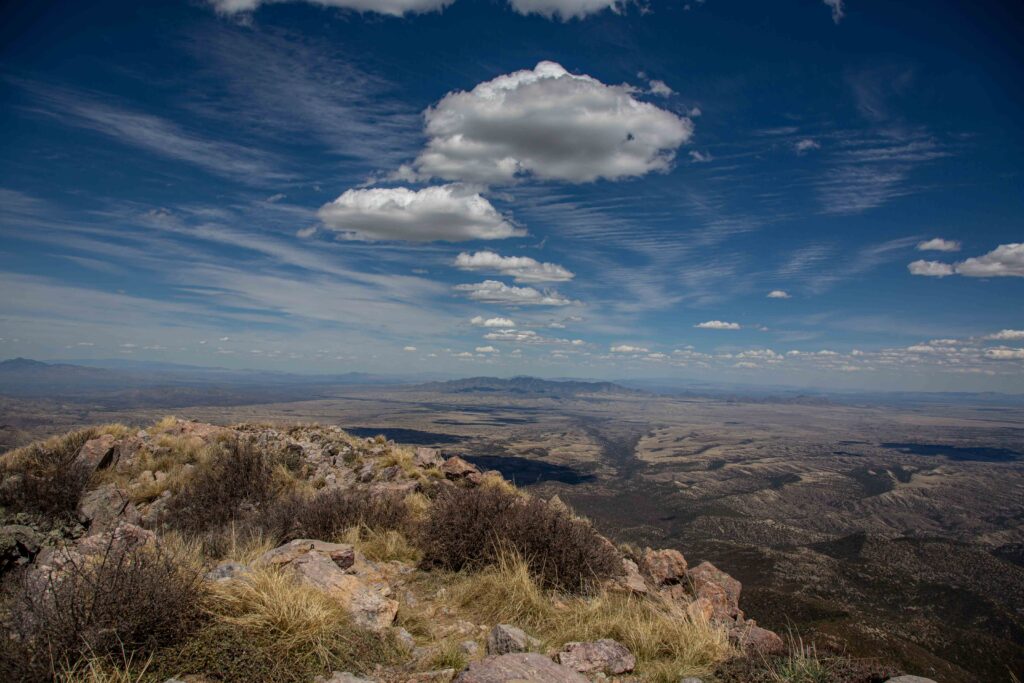 A beautiful April day in SE Arizona. I love the way clouds cast shadows on the ridges below.