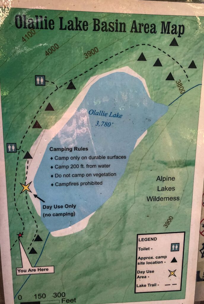 Olallie Lake Basin Area Map.