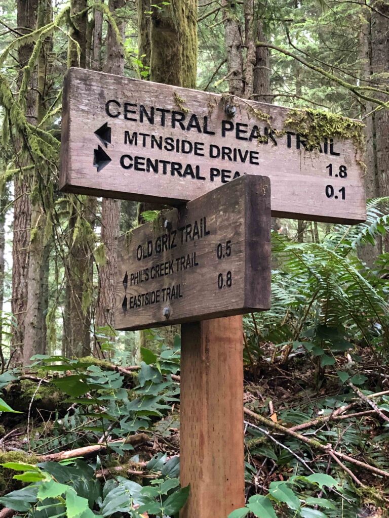Tiger, Cougar, and Squak all have excellent trail signs to help you navigate.