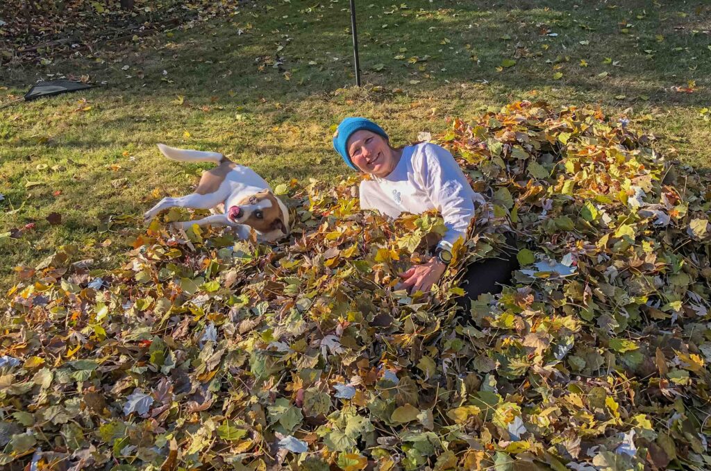 Even finishing raking the entire yard can turn into a non-food celebration. When was the last time you played in the leaves?