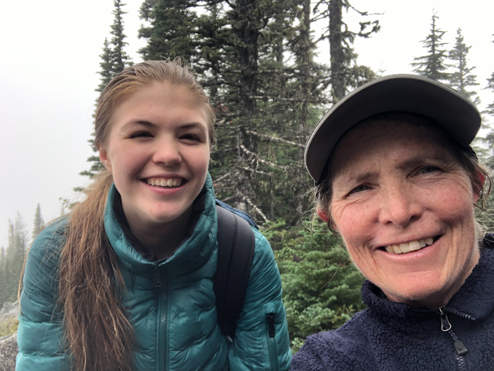 On the hike down, my daughter wore my down jacket and I wore my fleece. This time of year in the Cascades we usually have hot, dusty days but fall appears to be here early this year. I miss certain aspects of childhood, but I love the confident young woman she's become.