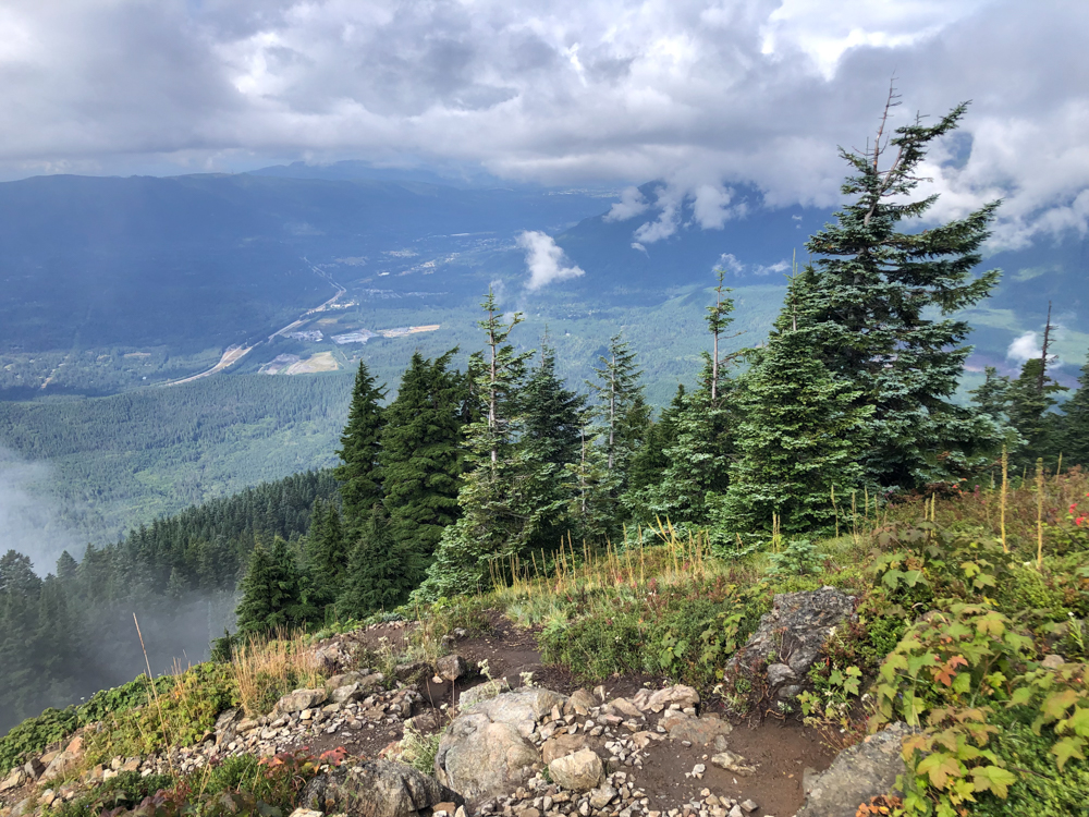 Dramatic skies from high on Mailbox Peak.