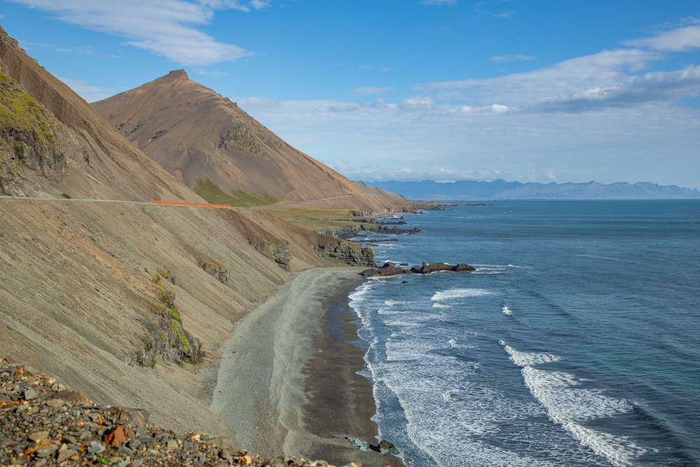 The view north along the East Iceland coastline and fjords.