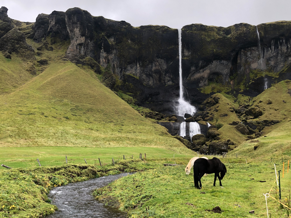 Private property on the south side of Iceland. Imagine living at the base of a beautiful waterfall!