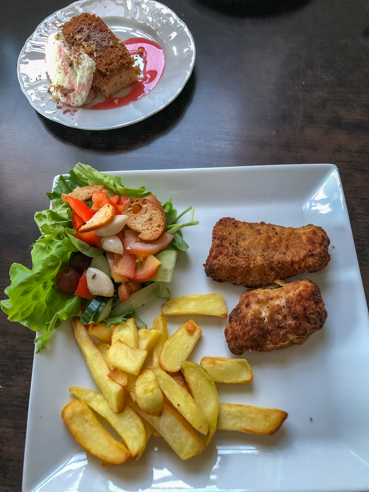 Icelandic home-cooked meal after our Studlagil Canyon hike.