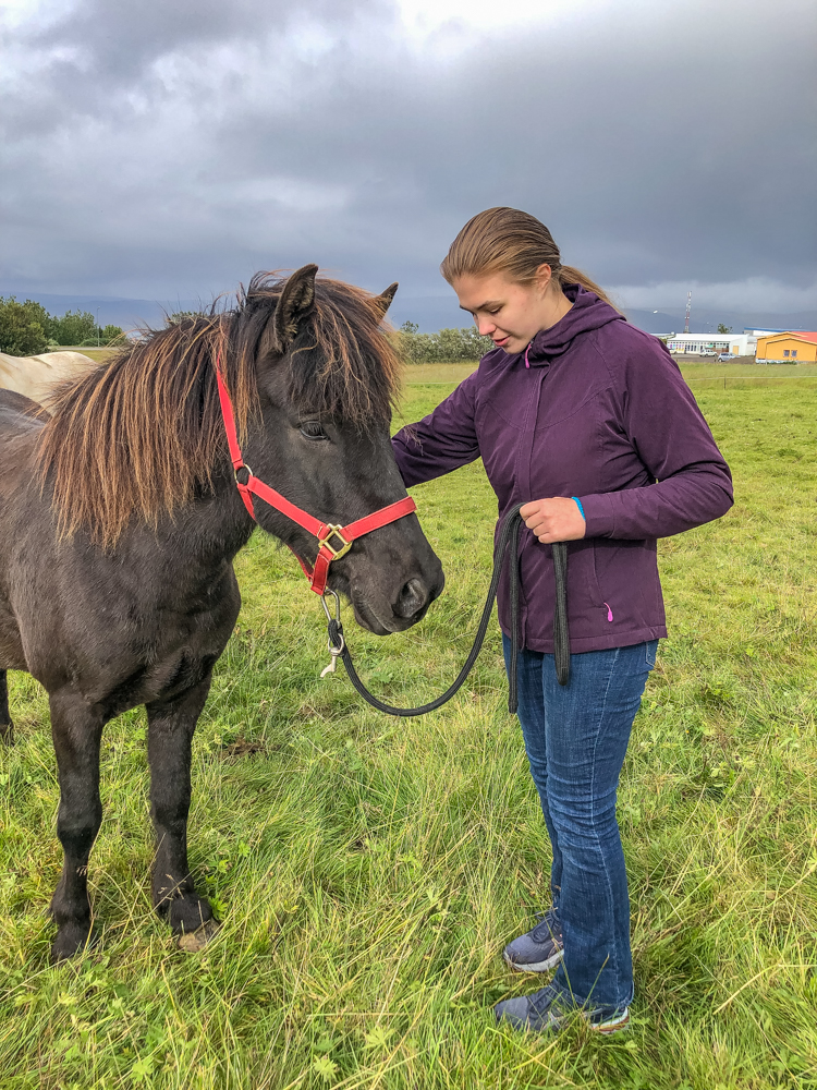 My daughter with her Iceland horse, Thytur.