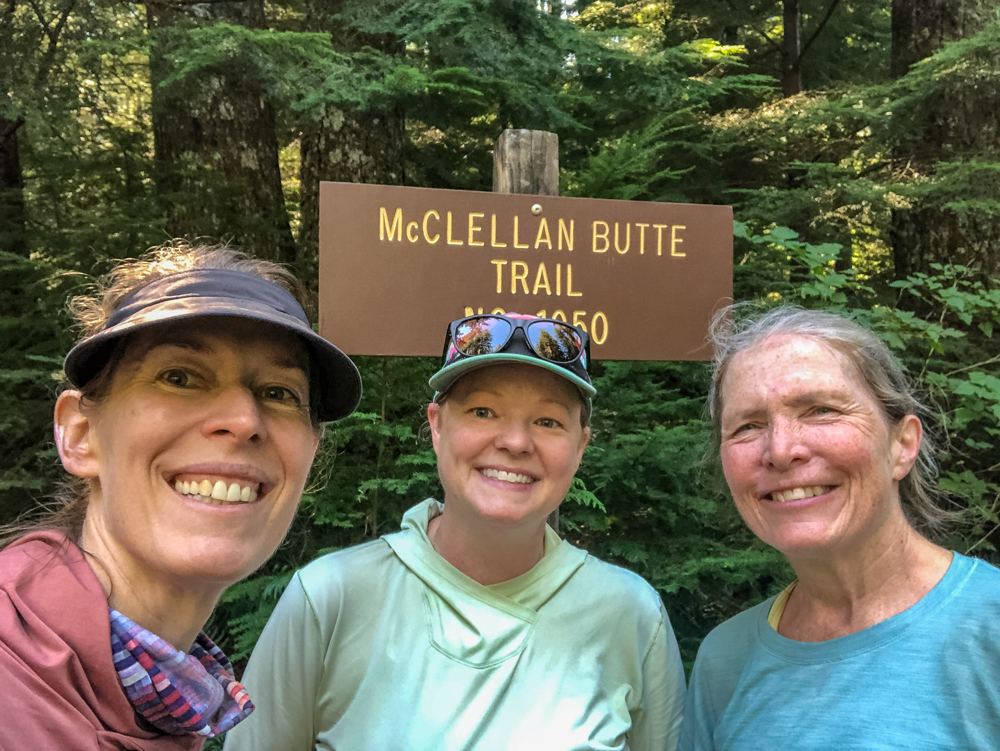 Our fearsome threesome after a day hiking McClellan Butte.