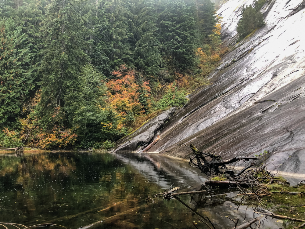 Fall colors - just a hint - at Otter Falls off I-90's Exit 34.