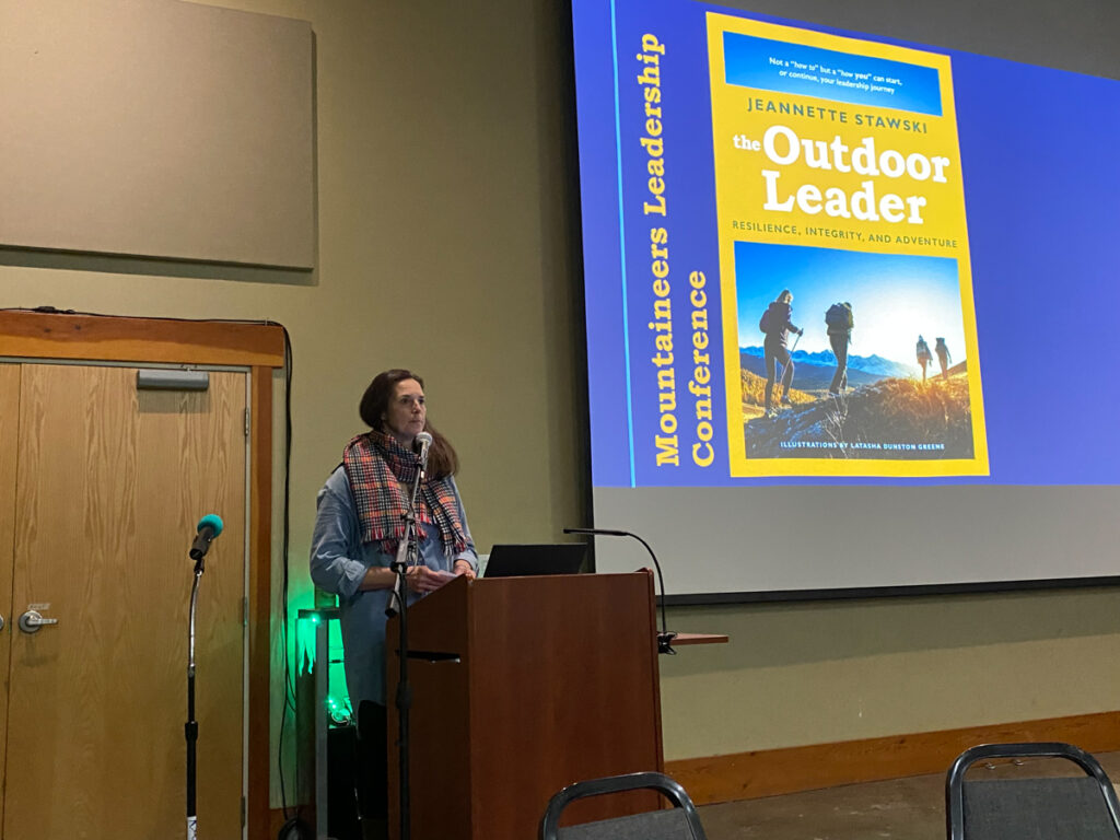 The keynote speaker for this year's conference was Jeannette Stawski, author of The Outdoor Leader, a new Mountaineers Books title.