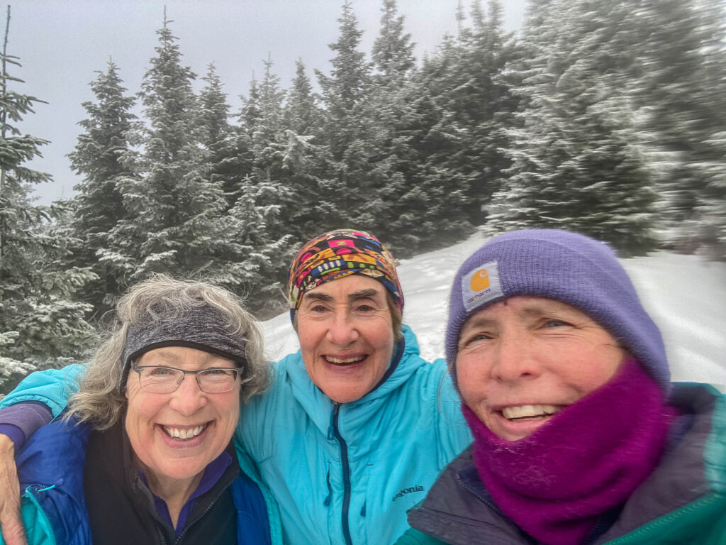 Our happy bundled trio at the summit of Mt. Washington, January 17, 2025.