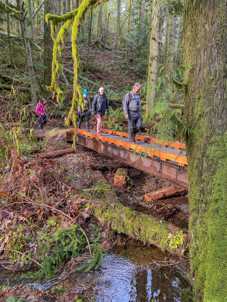 We marveled at the new bridge trail workers have created on the trail between Doughty Falls and Whittaker Wilderness.