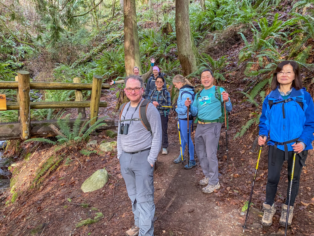 Happy hikers finishing up our adventure.