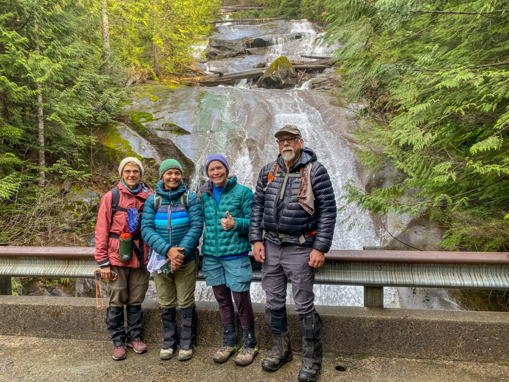 Big smiles at Big Creek Falls, January 7, 2025.