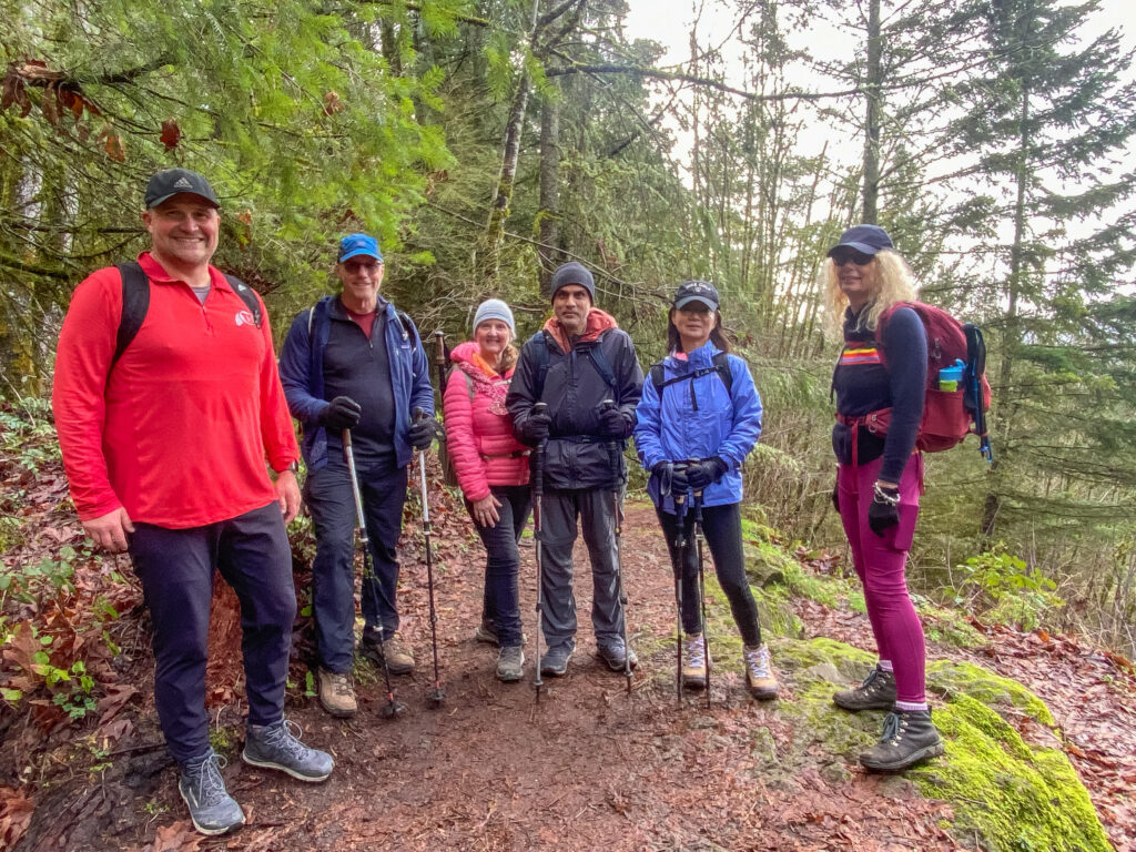 My hiking partners pose for a quick photo on our way down from Debbie's View.